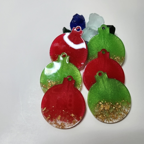 Custom Made Set of 6 Christmas Ornaments/Baubles - Picture 4 of 4